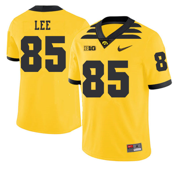 2019 Men #85 Logan Lee Iowa Hawkeyes College Football Alternate Jerseys Sale-Gold - Click Image to Close
